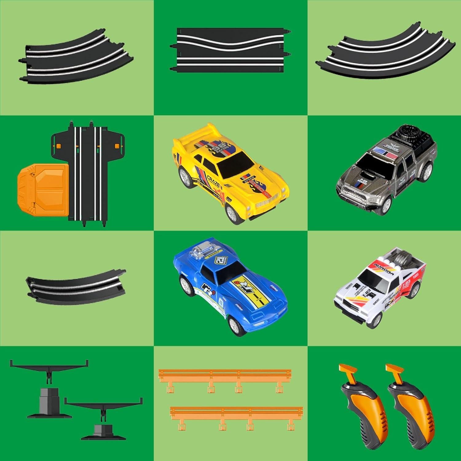 Pista de Carreras Eléctrica DR 8.53m con 4 Coches para Niños