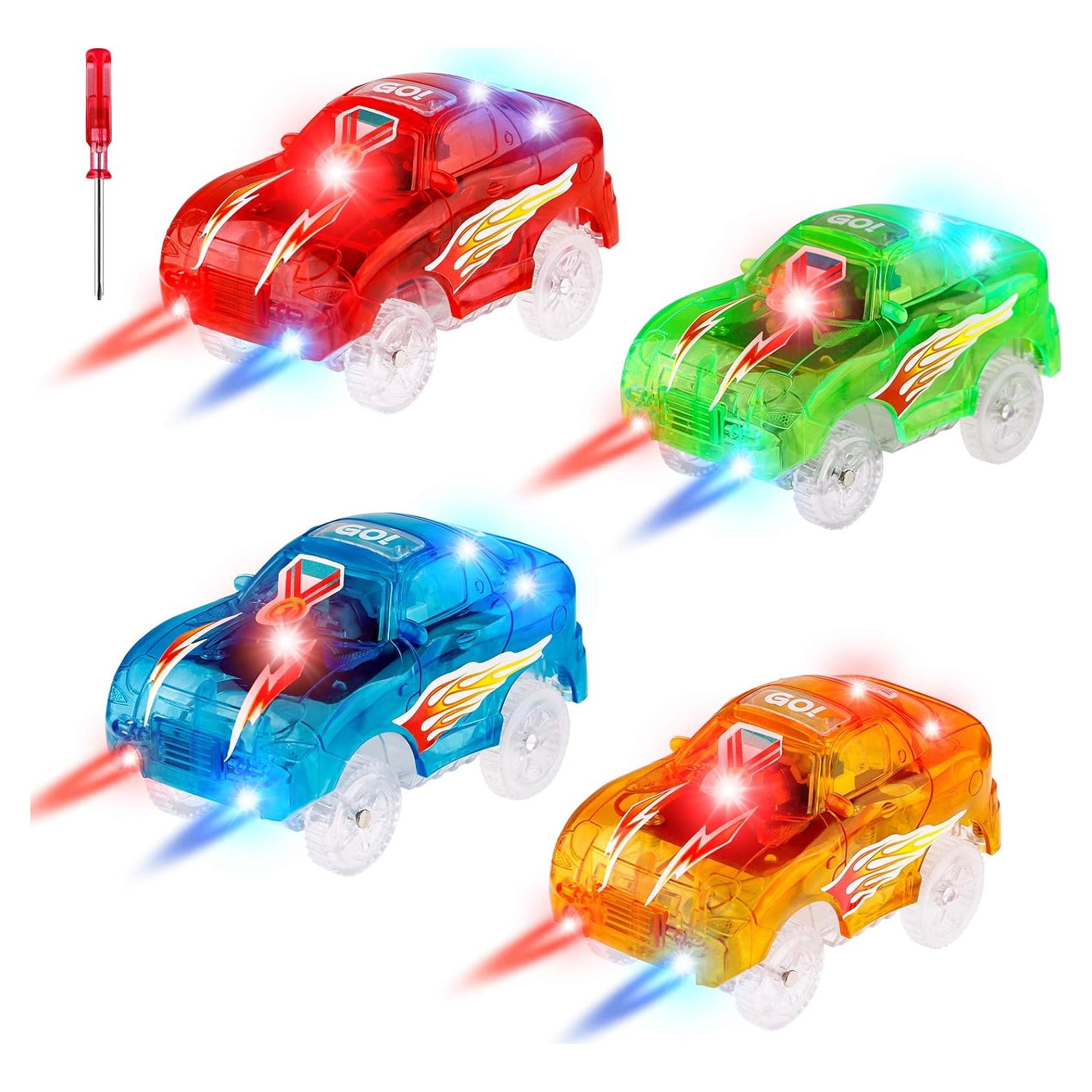 Coches de Pista Iluminados 4pcs FancyWhoop con LED