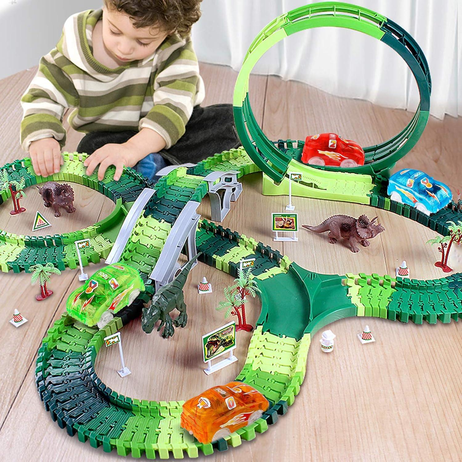 Coches de Pista Iluminados 4pcs FancyWhoop con LED