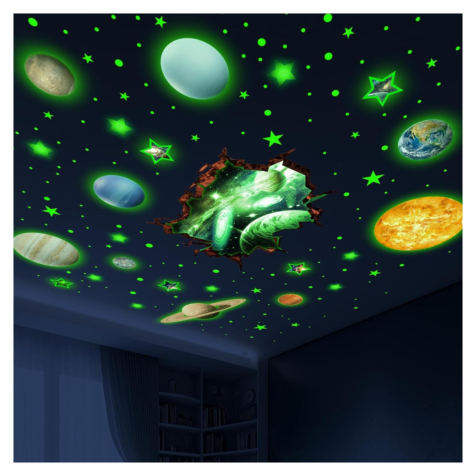 Calcomanías de Pared Robmoda Sistema Solar Verde 151 Piezas