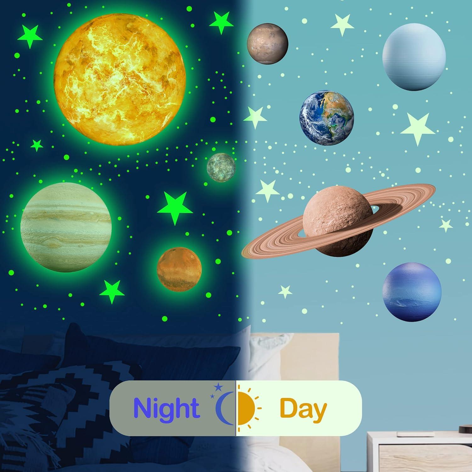 Stickers de Estrellas Brillantes Robmoda - Sistema Solar