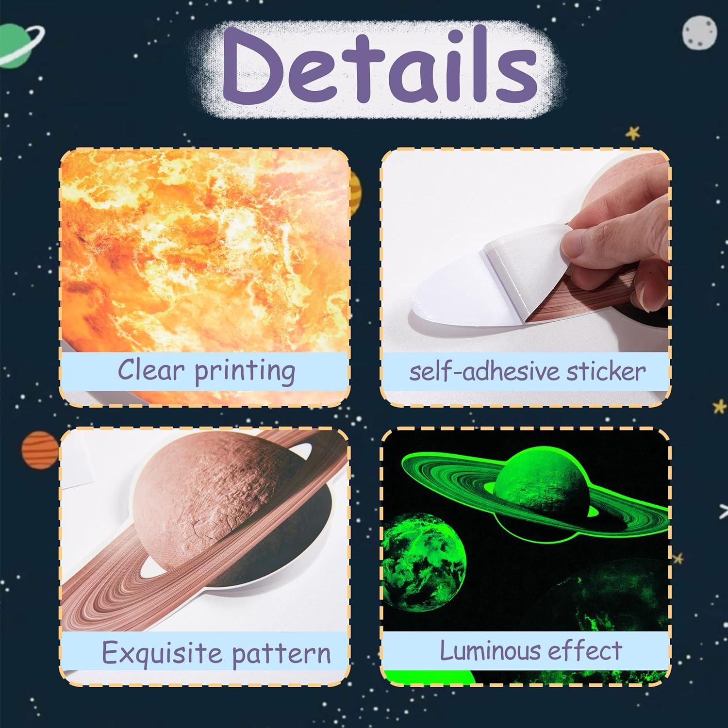 Stickers de Estrellas Brillantes Robmoda - Sistema Solar