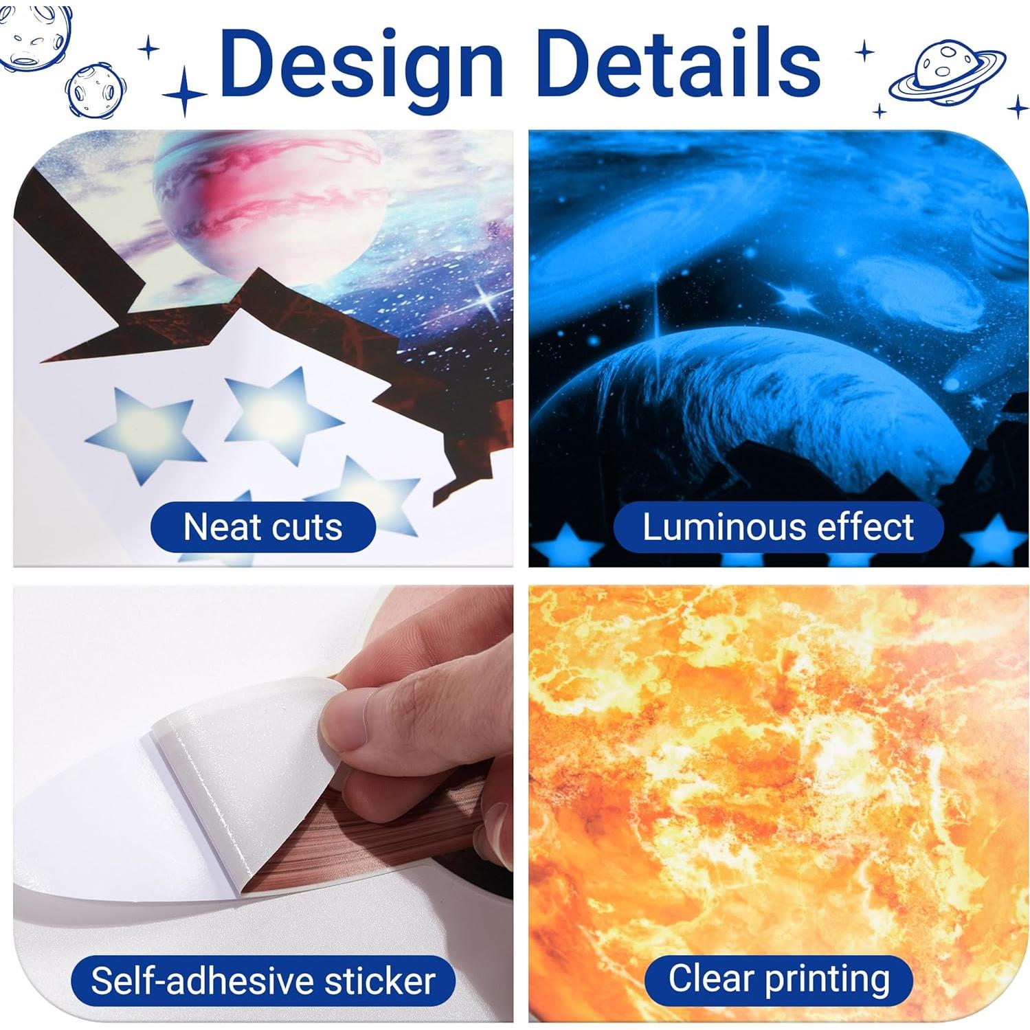 Calcomanías de Pared Robmoda Sistema Solar Brillantes