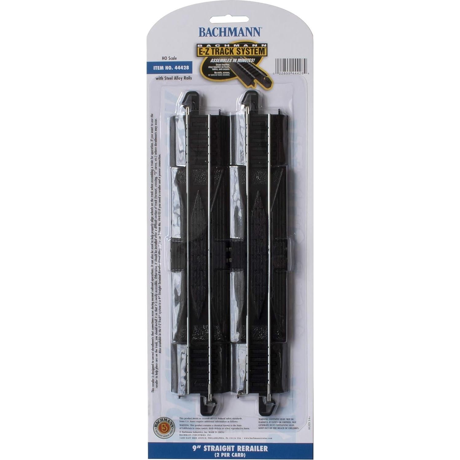 Riel Rerailer E-Z Track Bachmann 23 cm Acero Escala HO