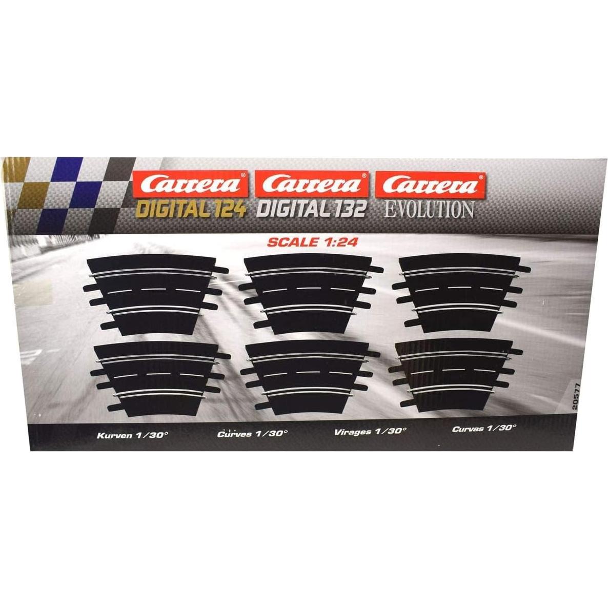 Conjunto de Curvas 1/30 Carrera 20577 - 6 Piezas para Pistas
