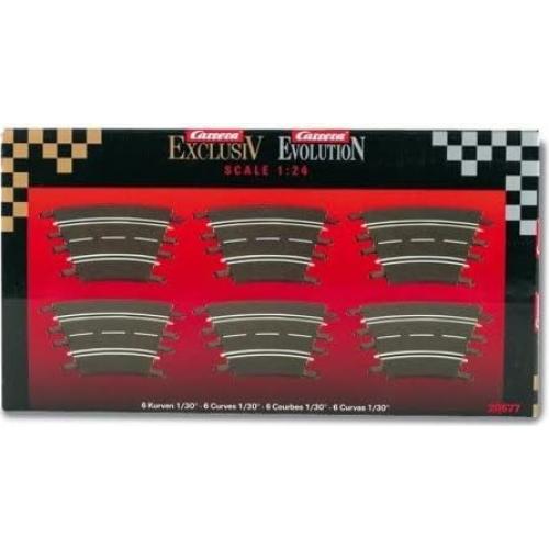 Conjunto de Curvas 1/30 Carrera 20577 - 6 Piezas para Pistas