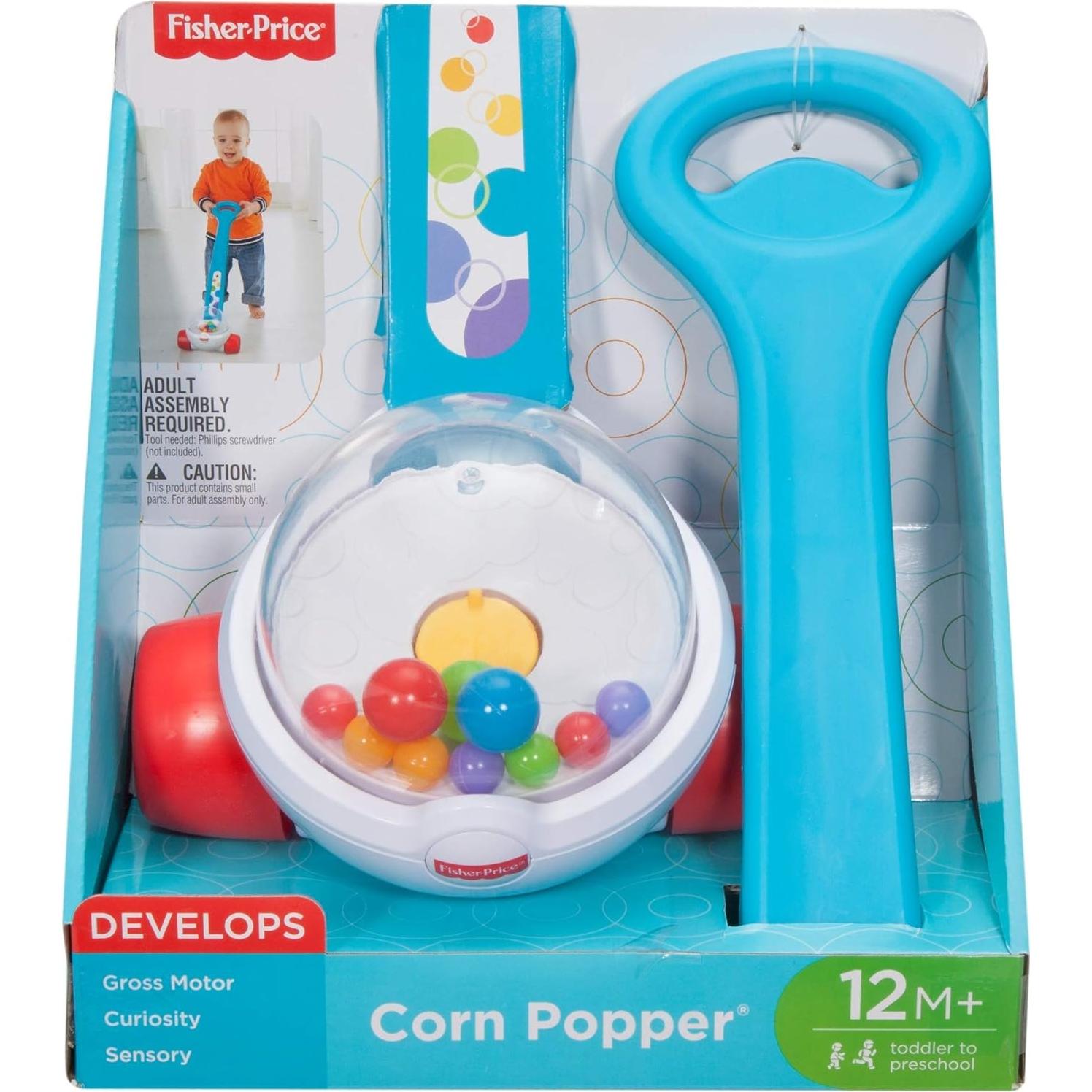 Juguete de empuje Fisher-Price Corn Popper para bebés 12 meses