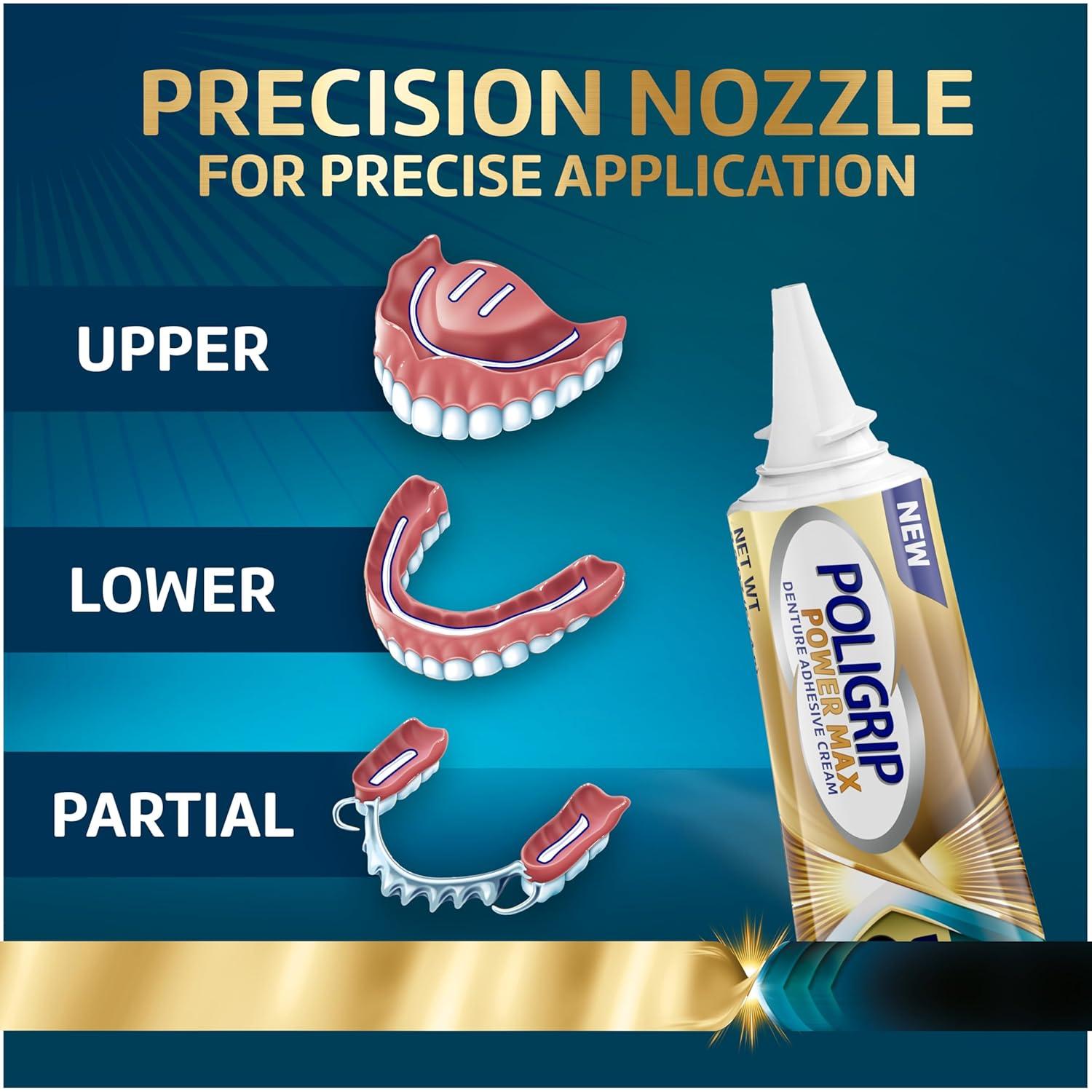 Poligrip Power Max Ultimate Crema Adhesiva para Dentaduras 4x62g