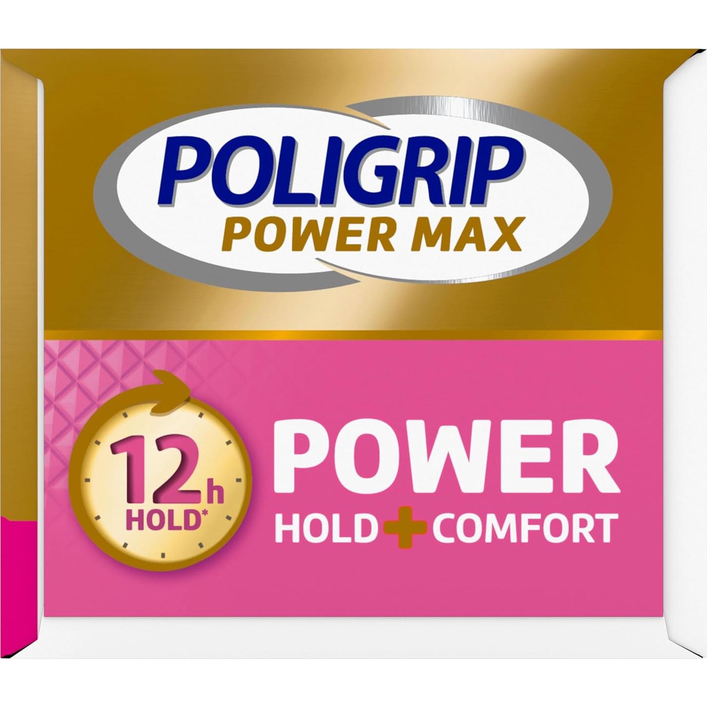 Poligrip Crema Adhesiva para Dentaduras 4x62.37g Sujeción 12h