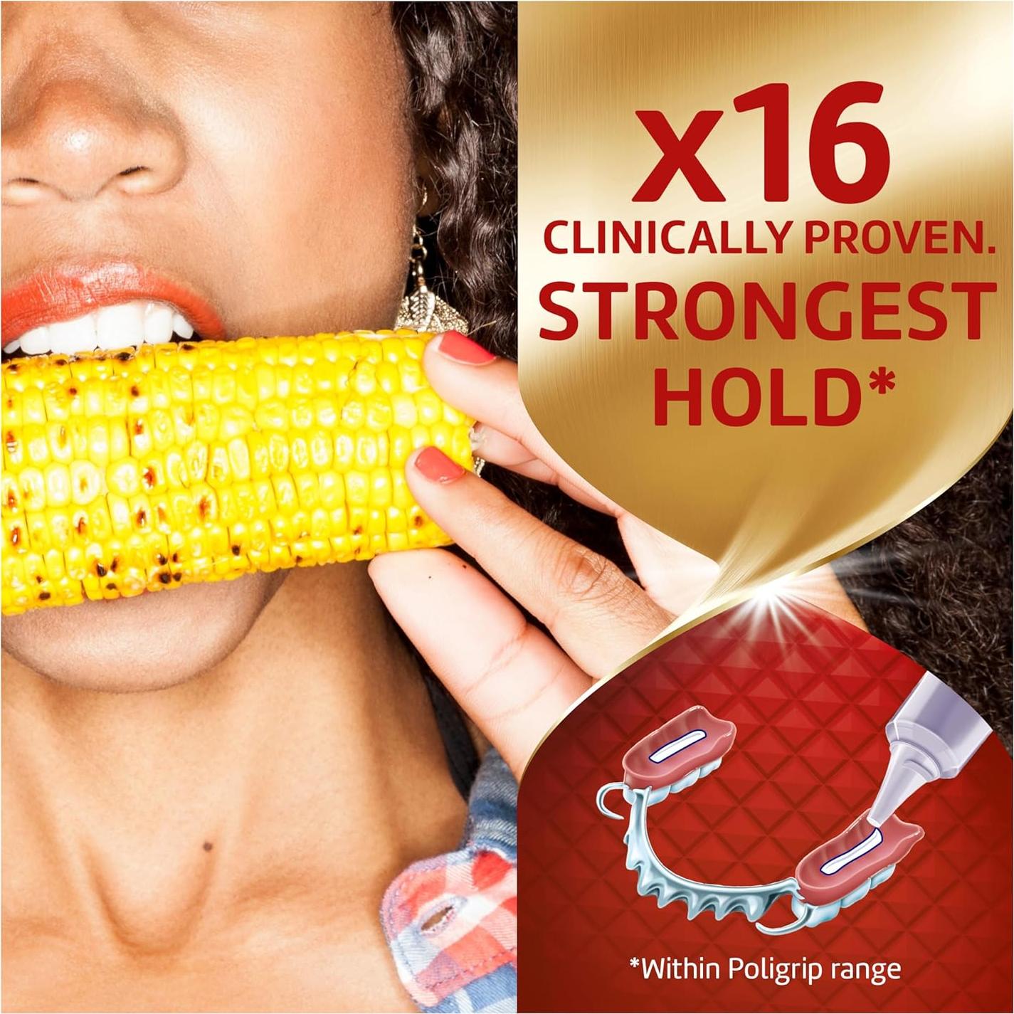 Crema Adhesiva para Dentaduras Poligrip Power Max 62.37 g - Sin Sabor