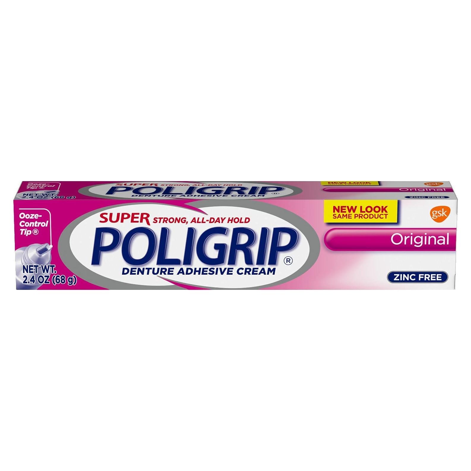 Crema Adhesiva para Prótesis Dental Super Poligrip 68g - Paquete de 6
