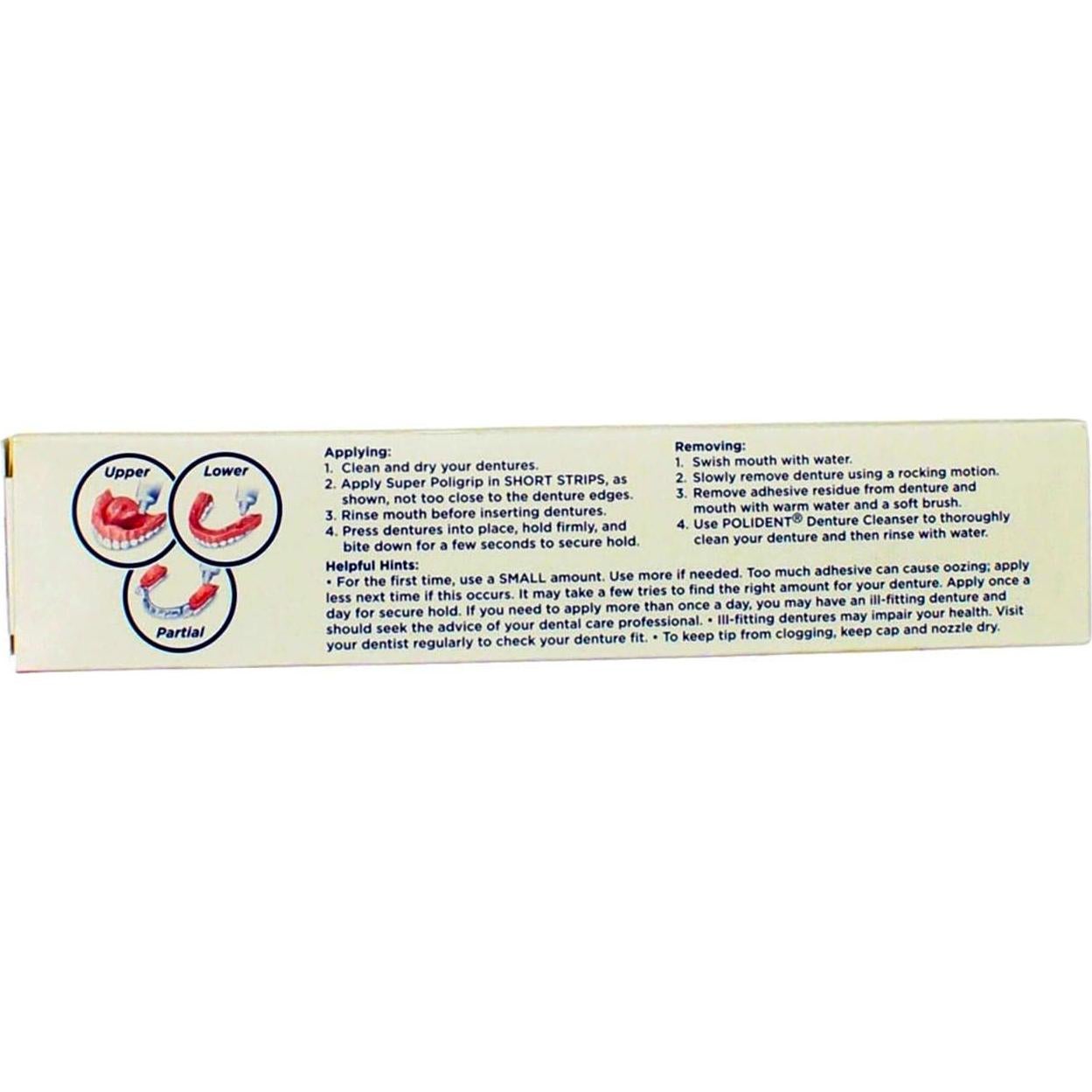 Crema Adhesiva para Prótesis Dental Super Poligrip 68g - Paquete de 6