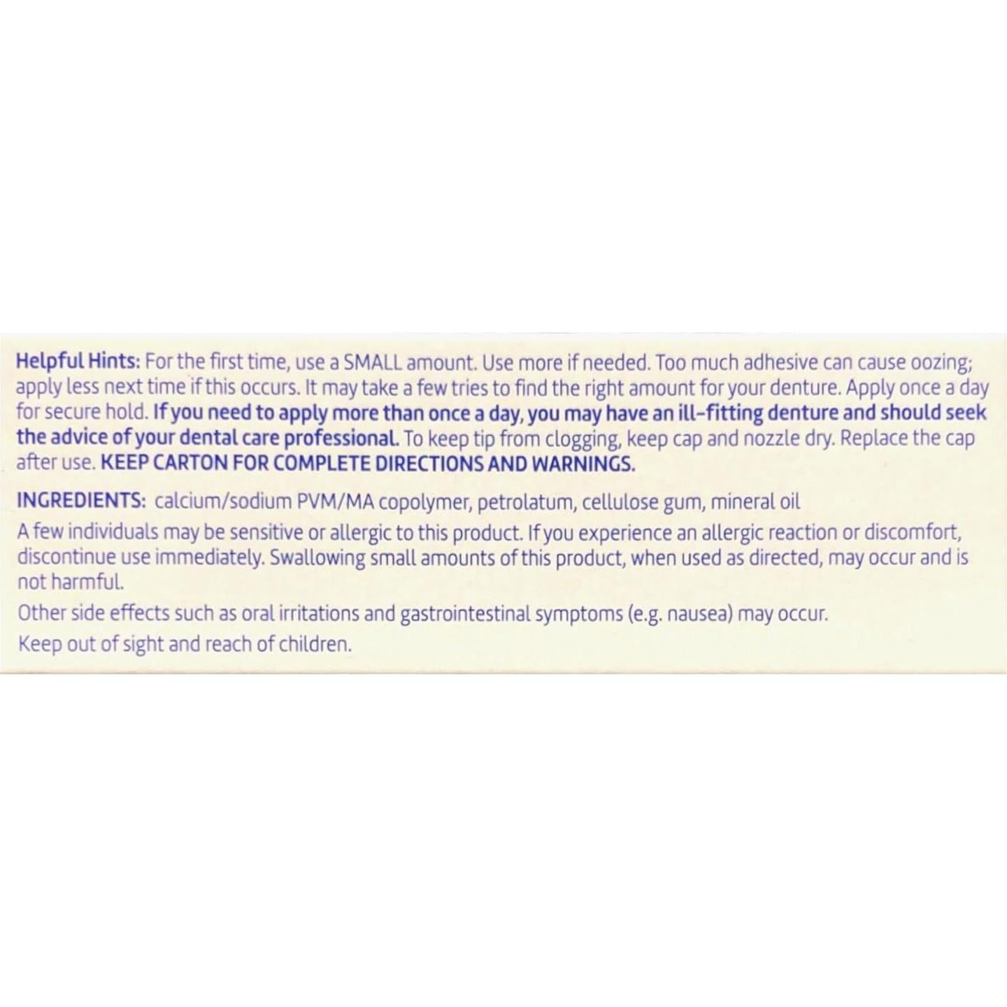 Crema Adhesiva para Dentaduras Poligrip - Paquete de 5 - Fuerte, Libre de Zinc