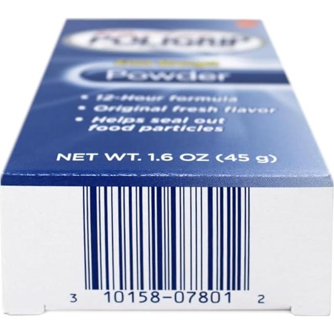 Adhesivo para Dentaduras Polvo Extra Fuerte Super Poligrip 81g