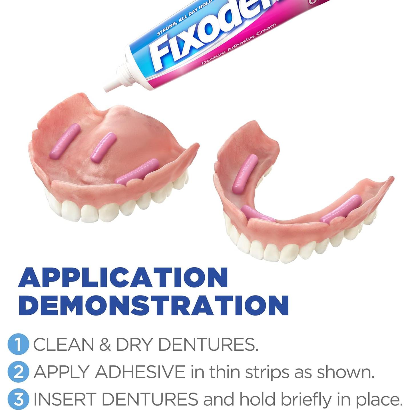 Fixodent Crema Adhesiva para Dentaduras 68g - Paquete de 2