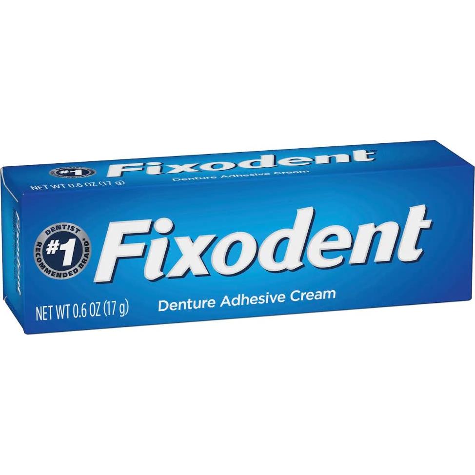 Crema Adhesiva para Dentaduras Fixodent Secure 34 g (2 Paquetes)