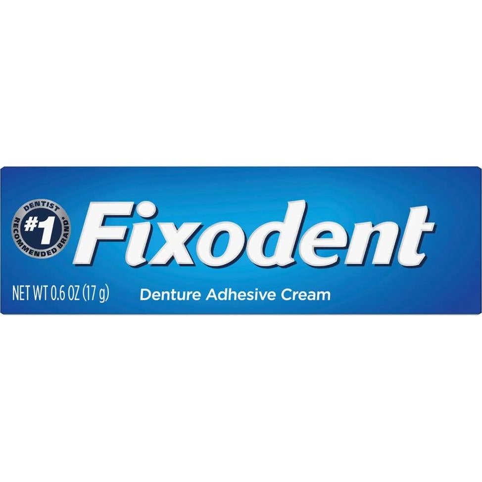 Crema Adhesiva para Dentaduras Fixodent Secure 34 g (2 Paquetes)