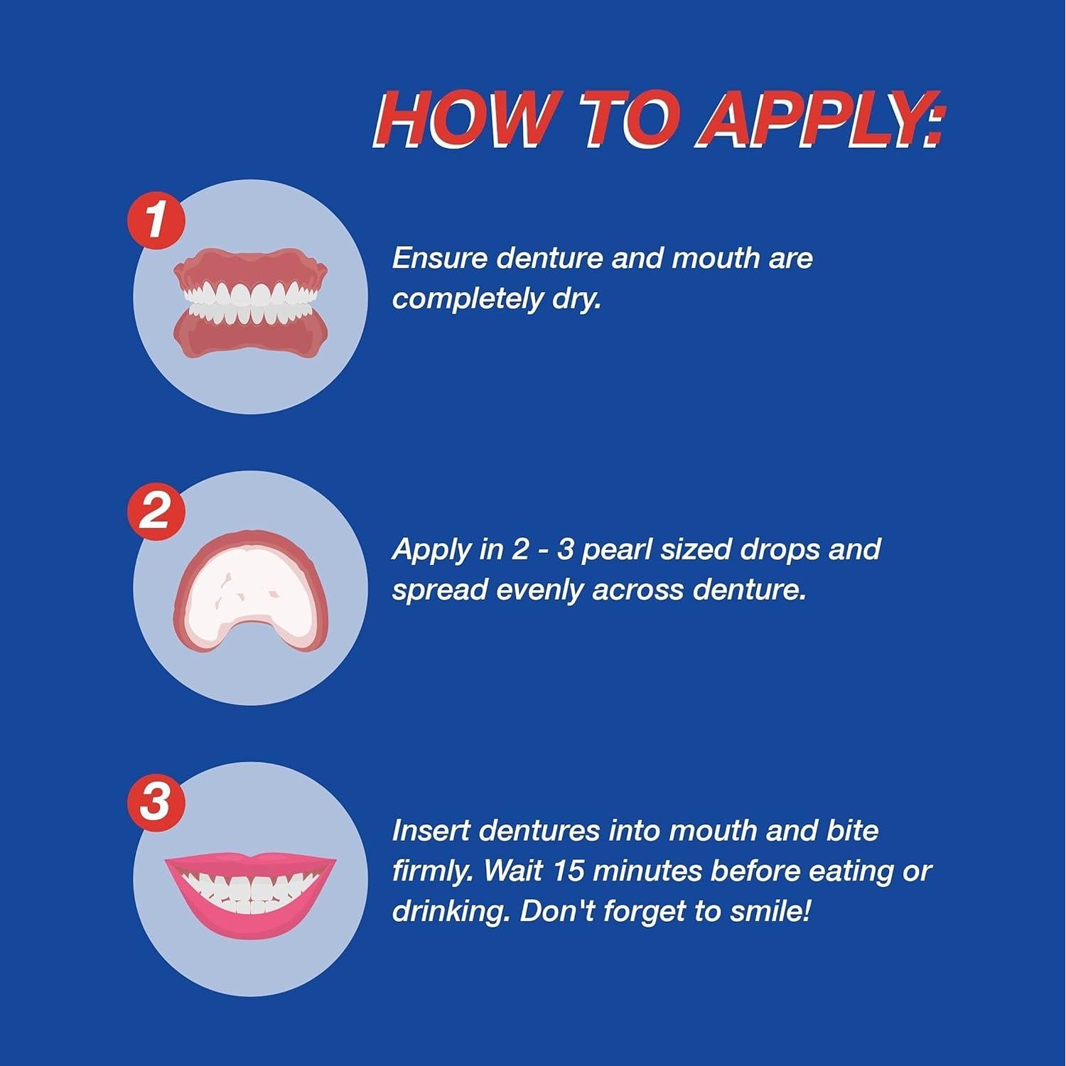 Adhesivo para Dentaduras FittyDent 39.4 g - Sin Zinc, Impermeable