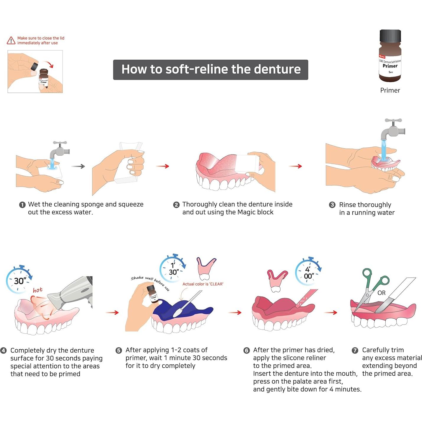 Imprimador Suave E&E para Dentaduras Acrílicas - Fuerte Adhesión