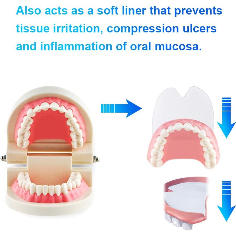 120 Almohadillas Adhesivas para Dentaduras Superior Ovovo