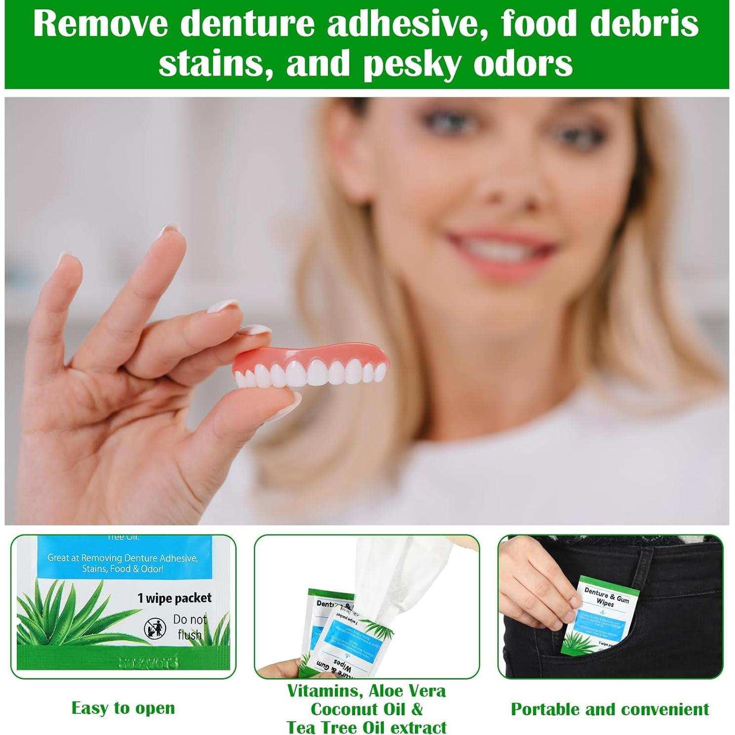 Toallitas de Limpieza Dental Timgle 200 Pcs para Dentaduras