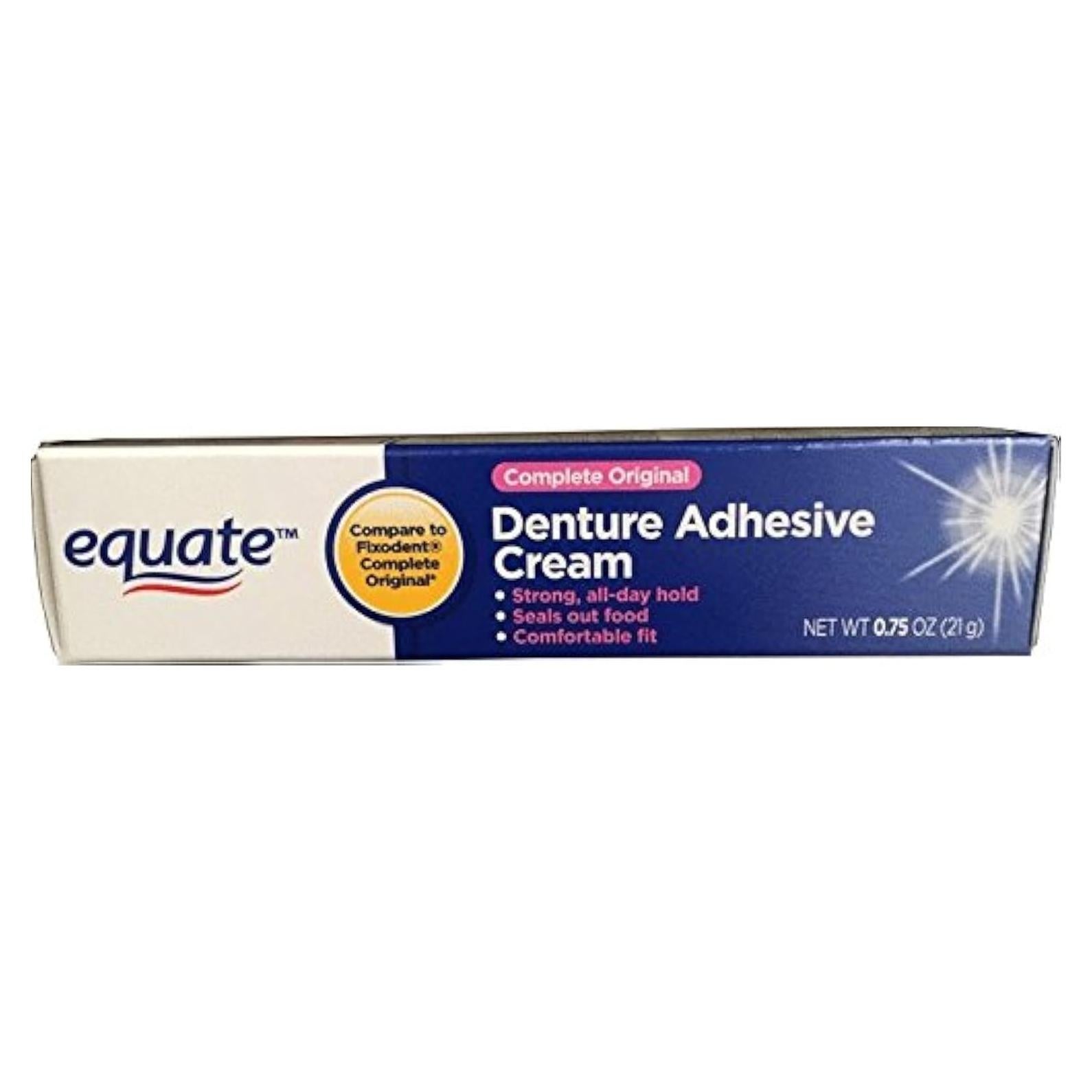 Crema Adhesiva para Dentaduras Equate Complete 21g