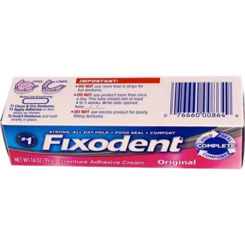 Crema Adhesiva para Dentaduras Fixodent Original 40 g
