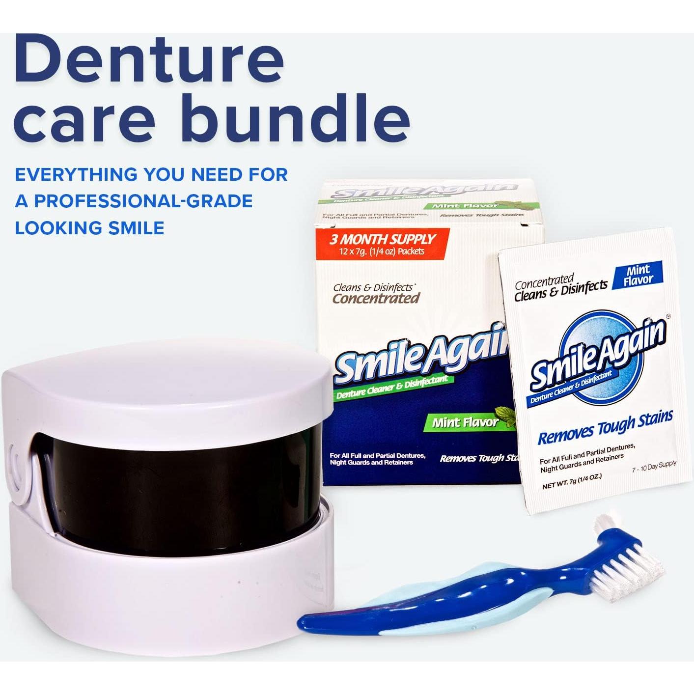 Kit de Limpieza Ultrasónica Smile Again para Dentaduras y Retenedores