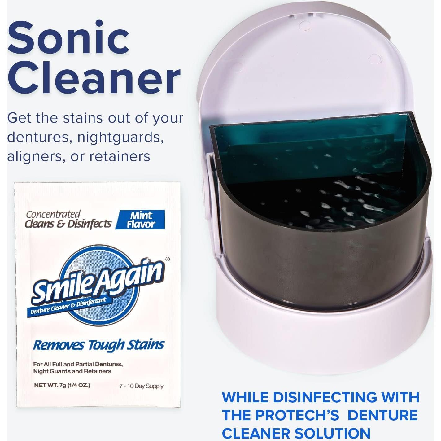 Kit de Limpieza Ultrasónica Smile Again para Dentaduras y Retenedores
