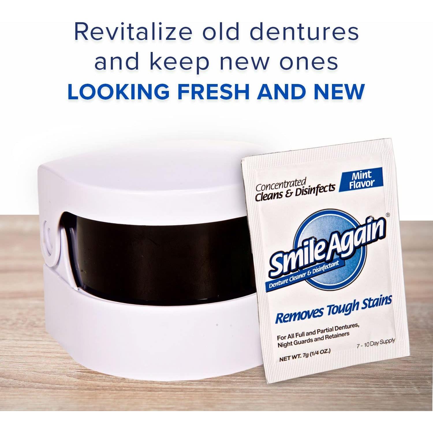 Kit de Limpieza Ultrasónica Smile Again para Dentaduras y Retenedores