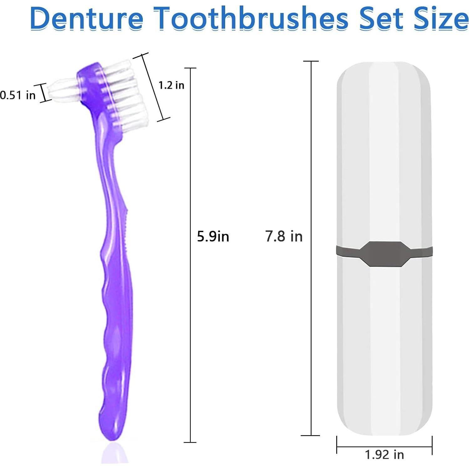 Juego de Cepillos de Limpieza de Dentaduras Ceonam 2 Piezas