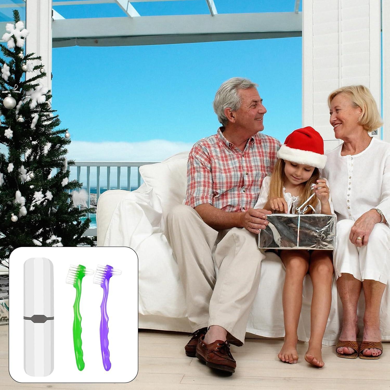 Juego de Cepillos de Limpieza de Dentaduras Ceonam 2 Piezas