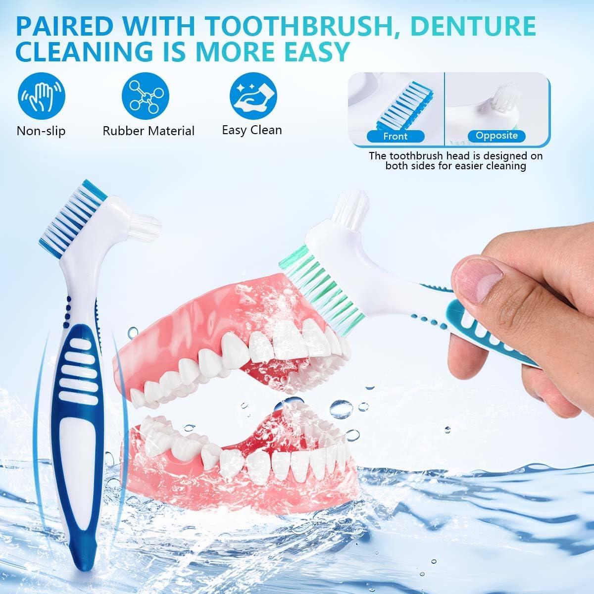 Estuche de Baño para Dentaduras KISEER 2 Piezas Azul