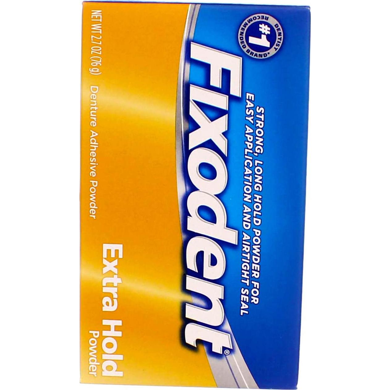 Fixodent Polvo Adhesivo para Dentaduras Fijación Extra 76.5 g