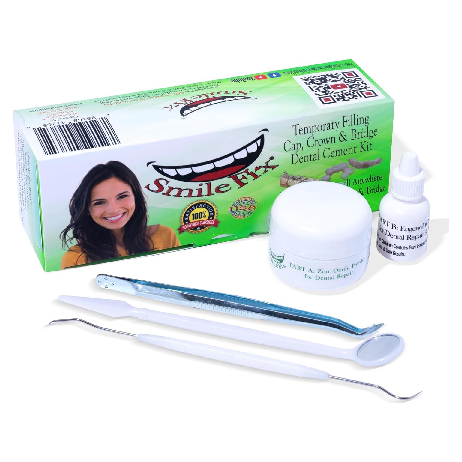 Kit de Reparación Dental SmileFix - Relleno y Cemento Temporal
