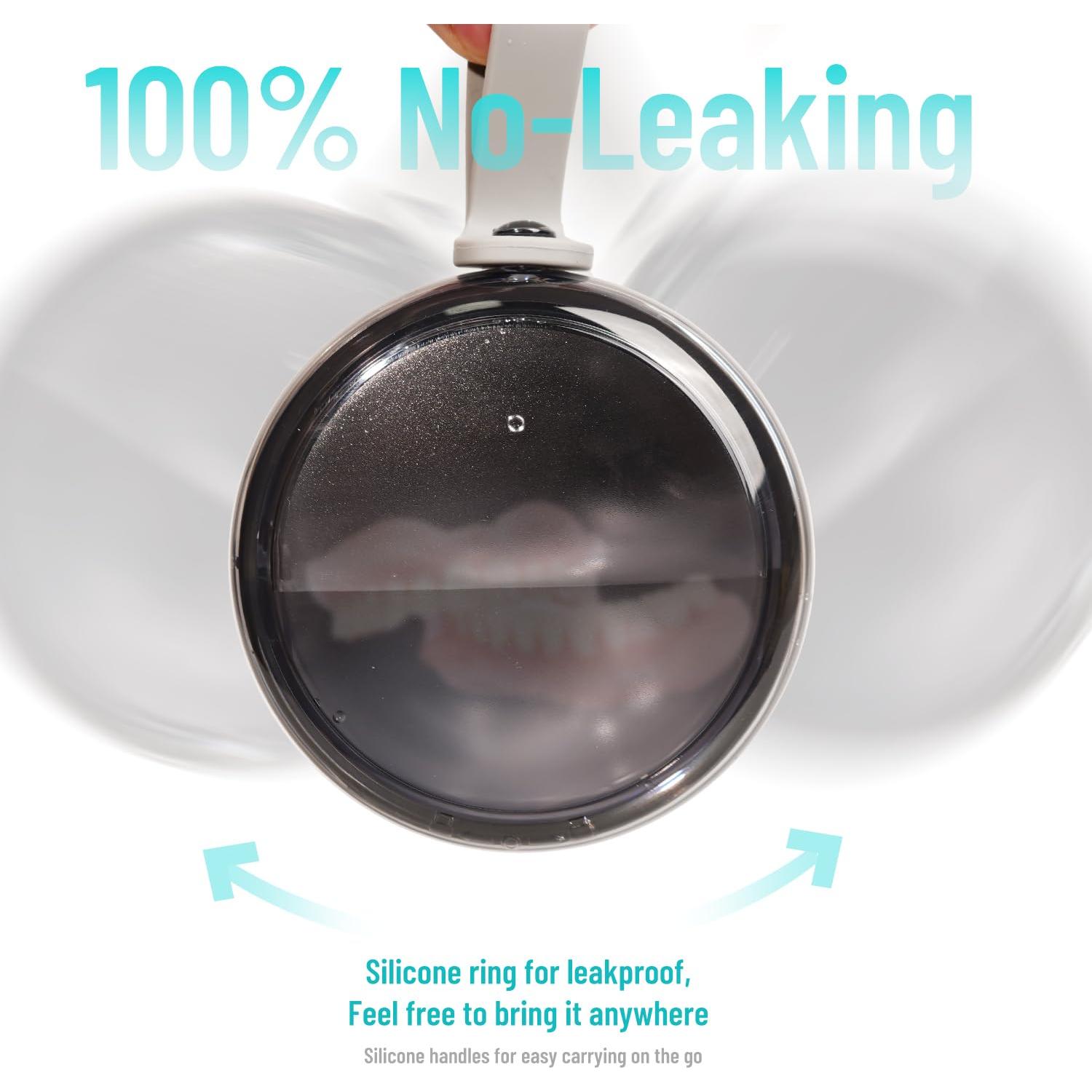 Caja de Dentaduras Mckkor a Prueba de Fugas con Cepillo - Gris