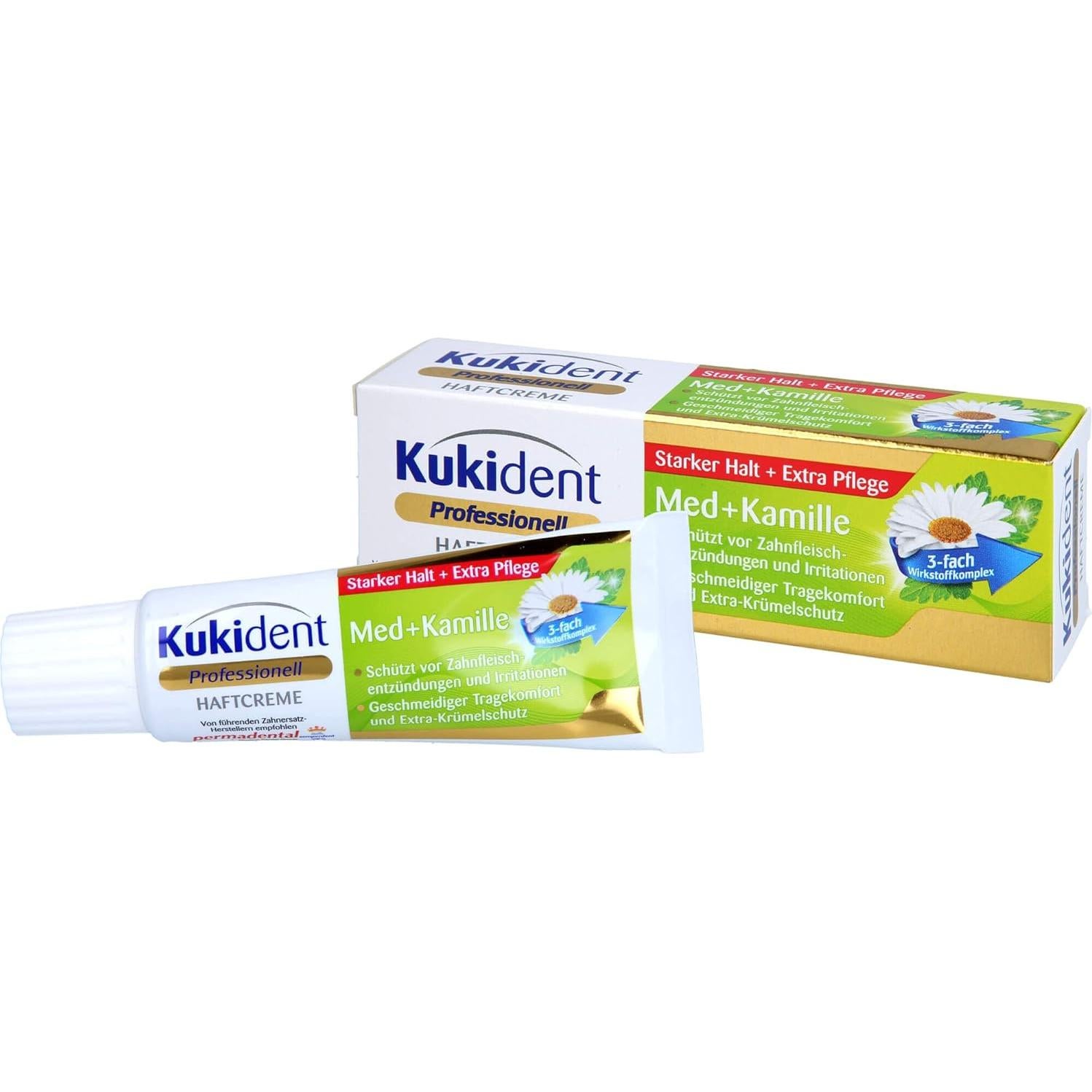 Crema Adhesiva para Dentaduras Kukident Extra Fuerte 40g