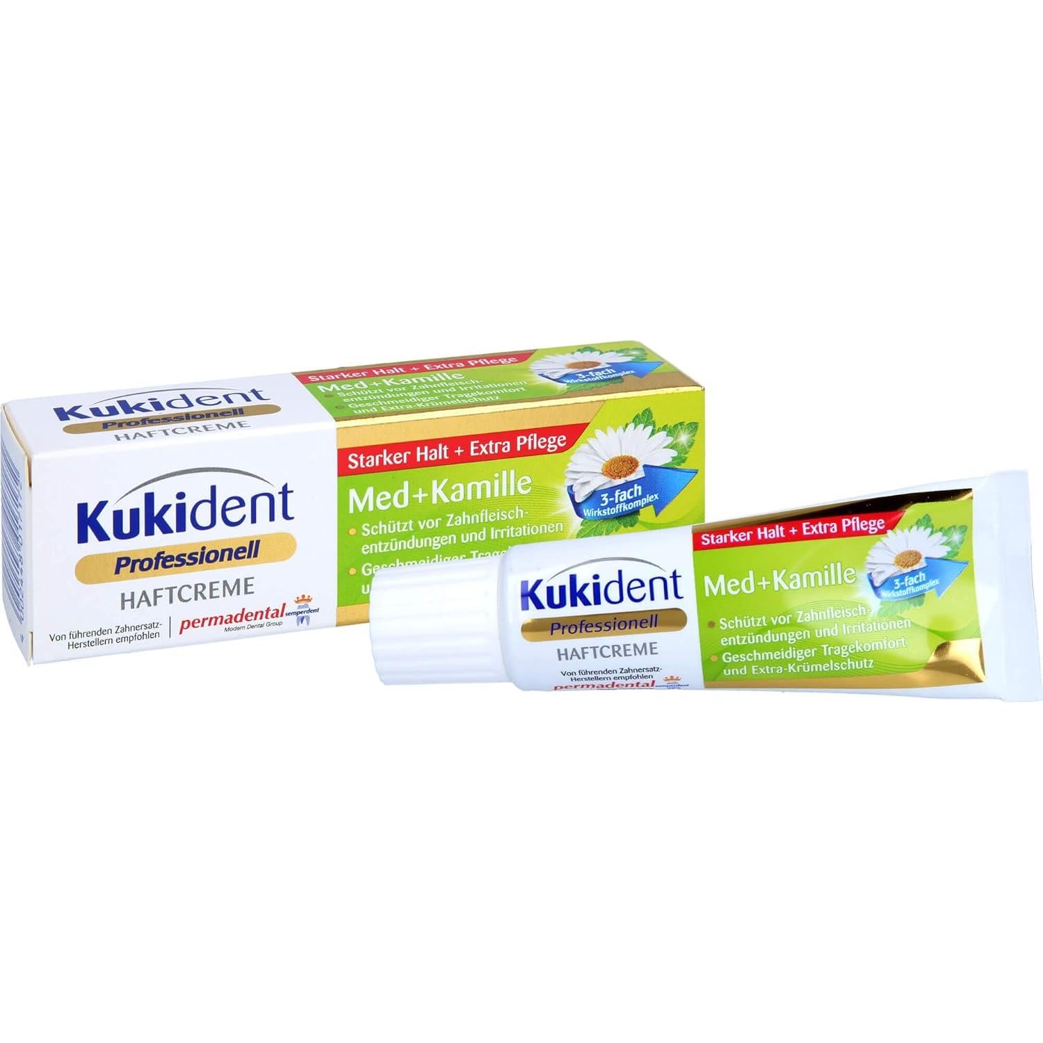 Crema Adhesiva para Dentaduras Kukident Extra Fuerte 40g