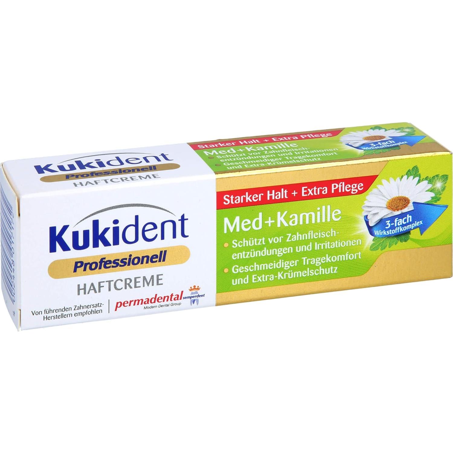 Crema Adhesiva para Dentaduras Kukident Extra Fuerte 40g