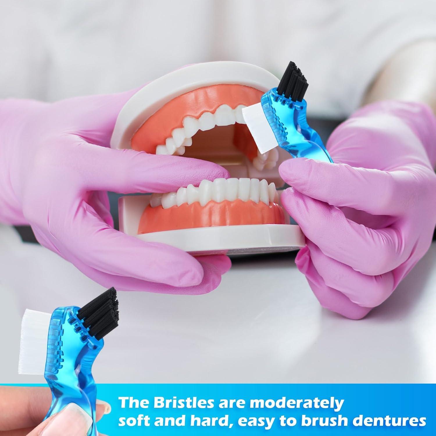 Tioncy 10 Mini Cepillos Dentales Portátiles para Dentaduras