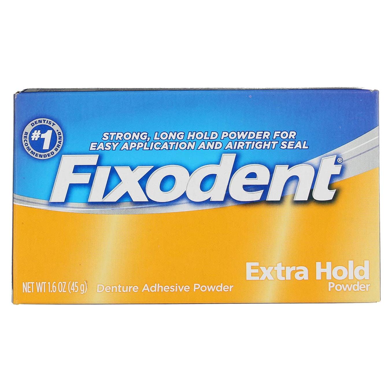 Fixodent Polvo Adhesivo para Dentaduras Fijación Extra 45 g