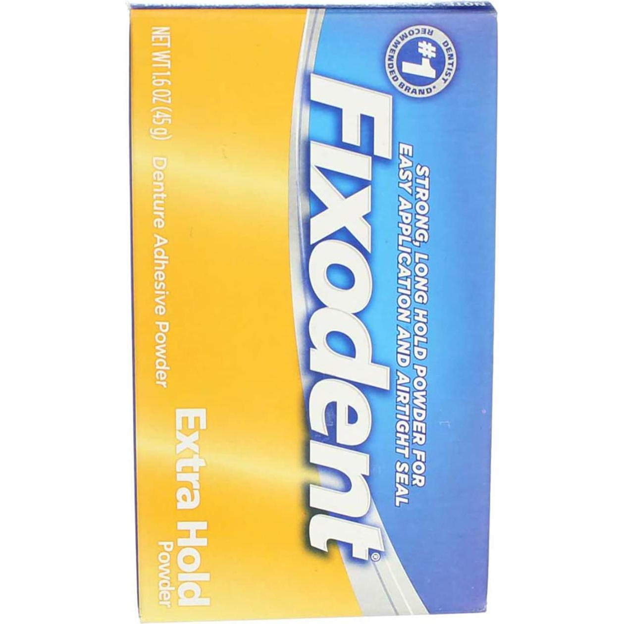 Fixodent Polvo Adhesivo para Dentaduras Fijación Extra 45 g
