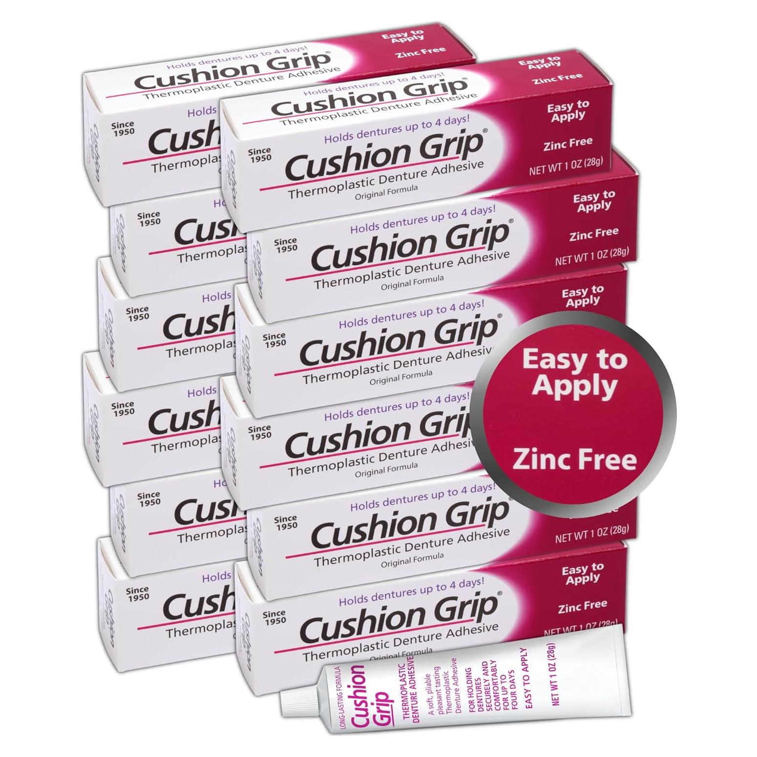 Adhesivo para Prótesis Dentales Cushion Grip 28.35 g - Ajuste Seguro