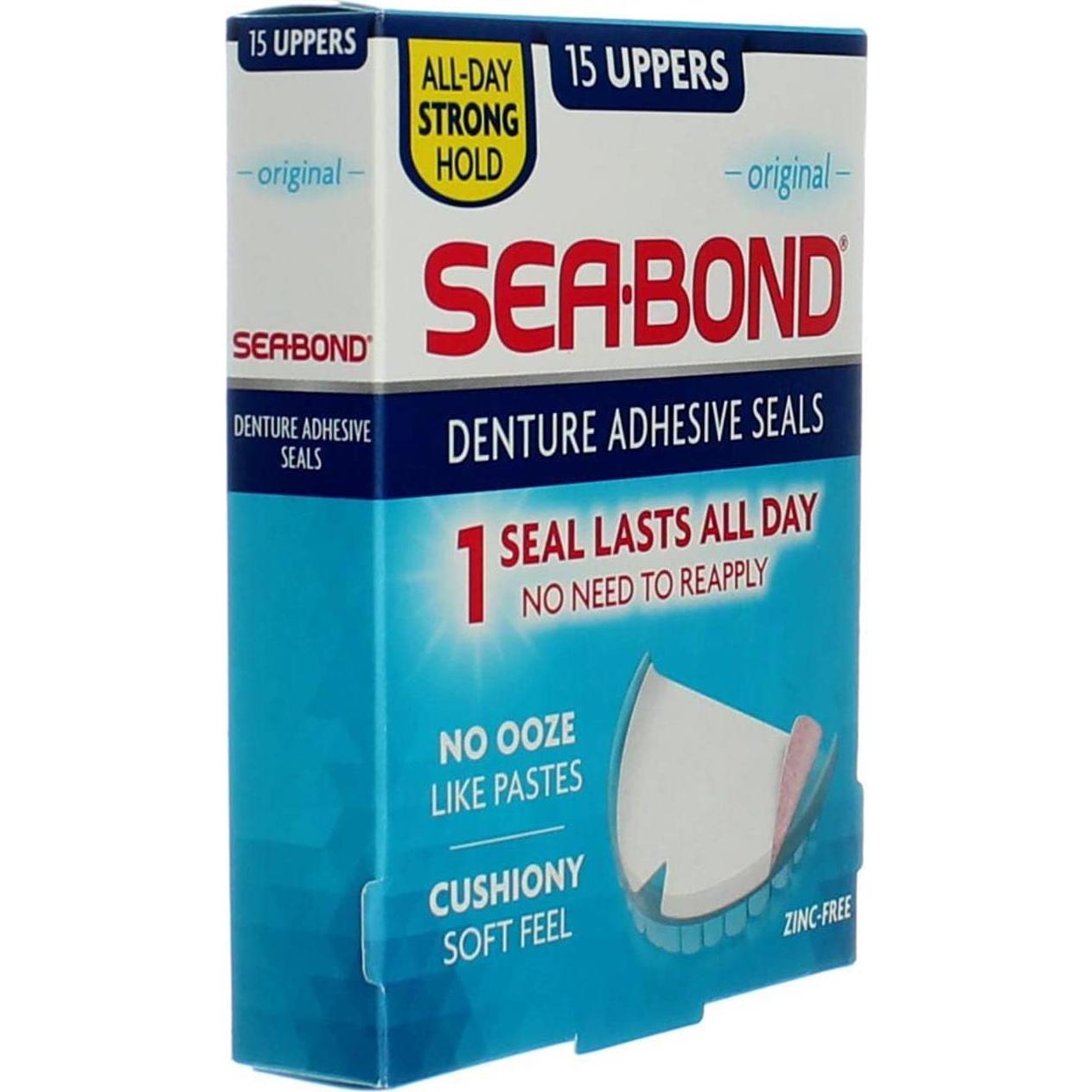 Adhesivos para Dentaduras Sea-Bond Wafers Superiores 15 EA