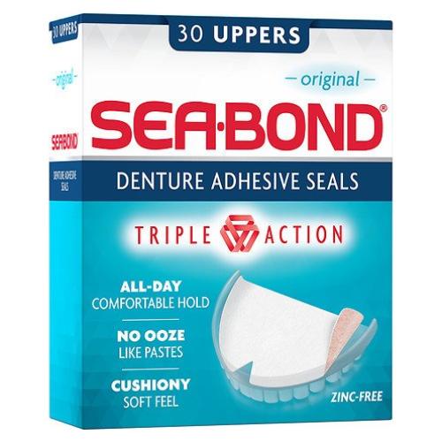 Sellos Adhesivos para Dentaduras Sea-Bond Original 30 Unidades