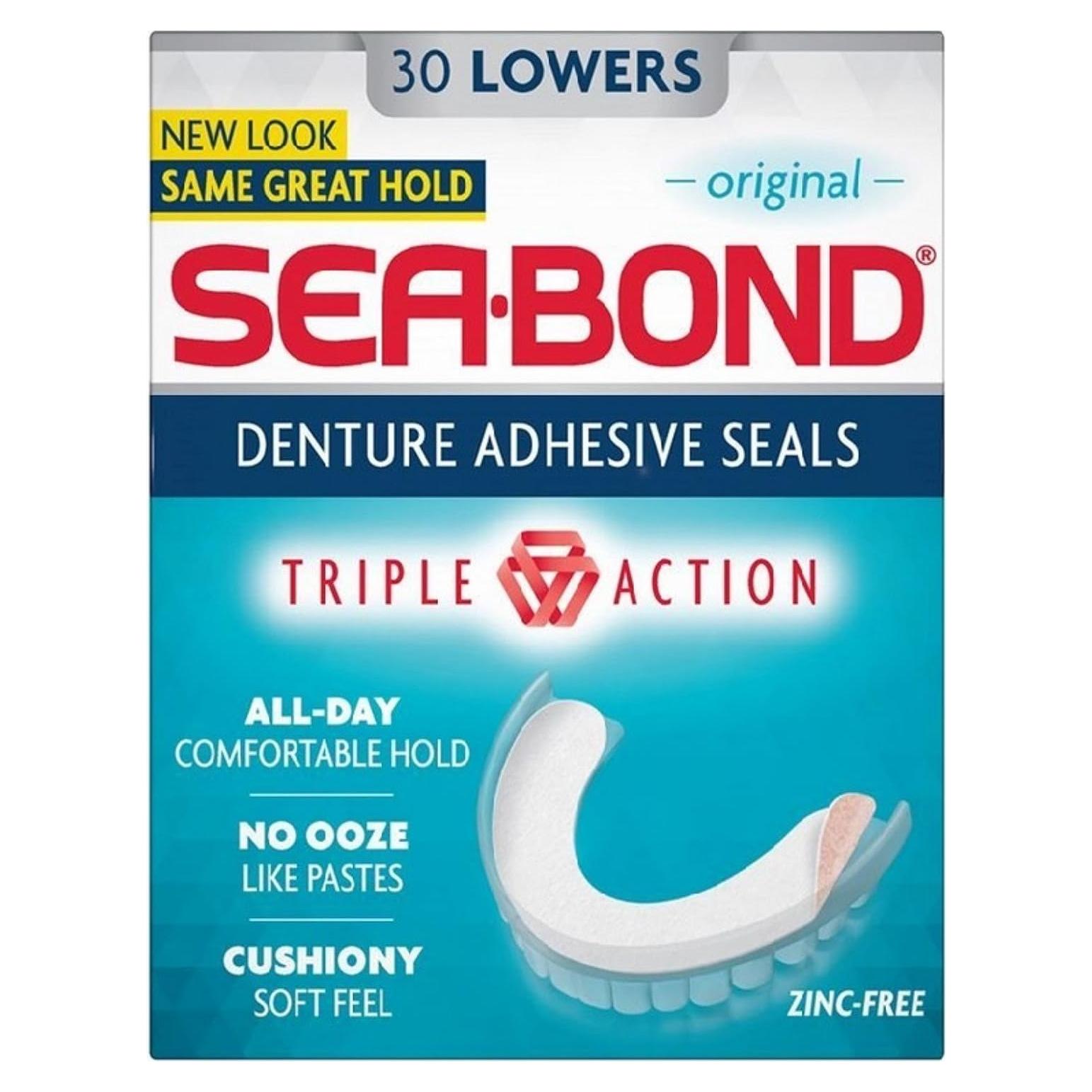 Adhesivos para Dentaduras Sea-Bond Wafers Inferiores 30 Unidades