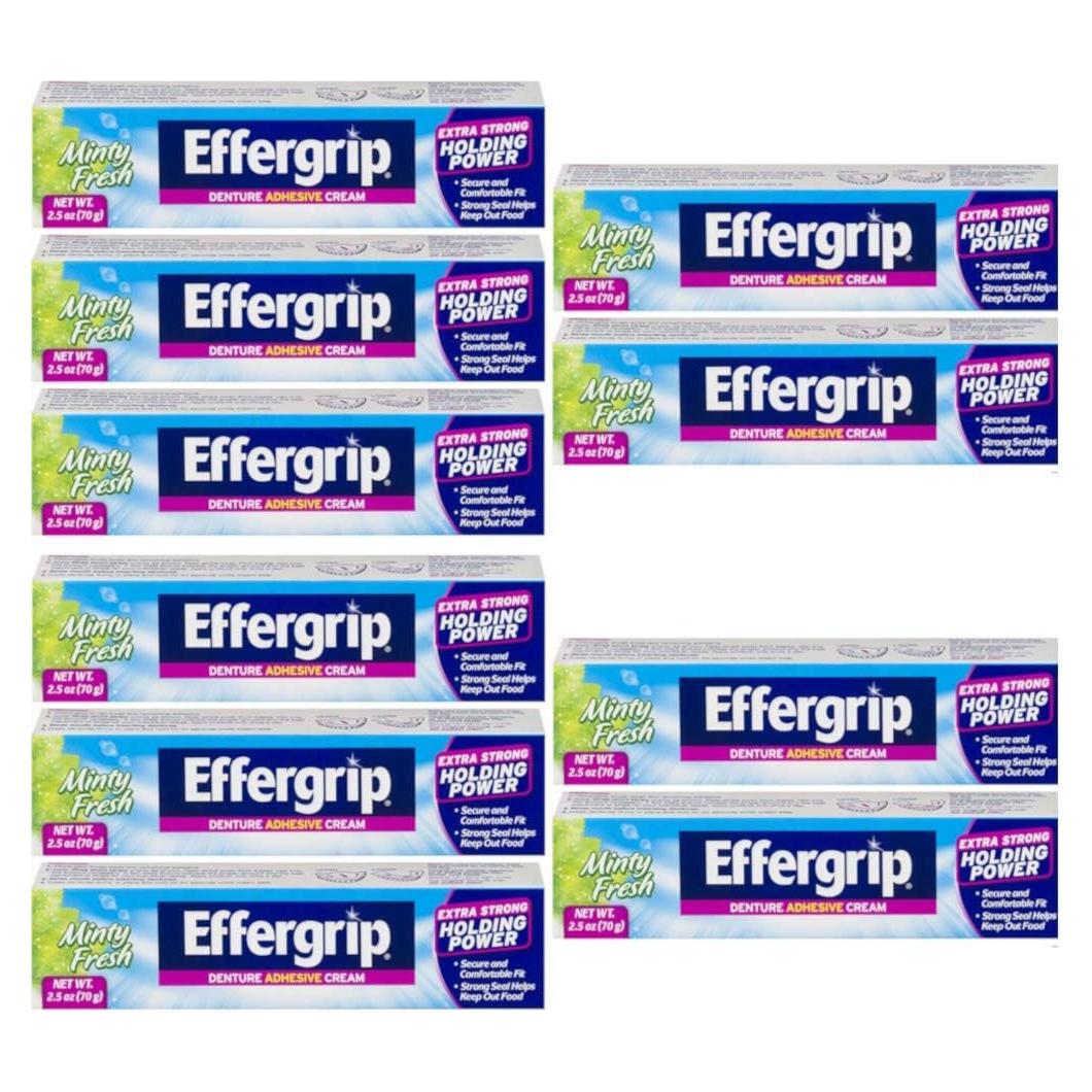 Crema Adhesiva para Dentaduras Effergrip 10 Pack 71 g