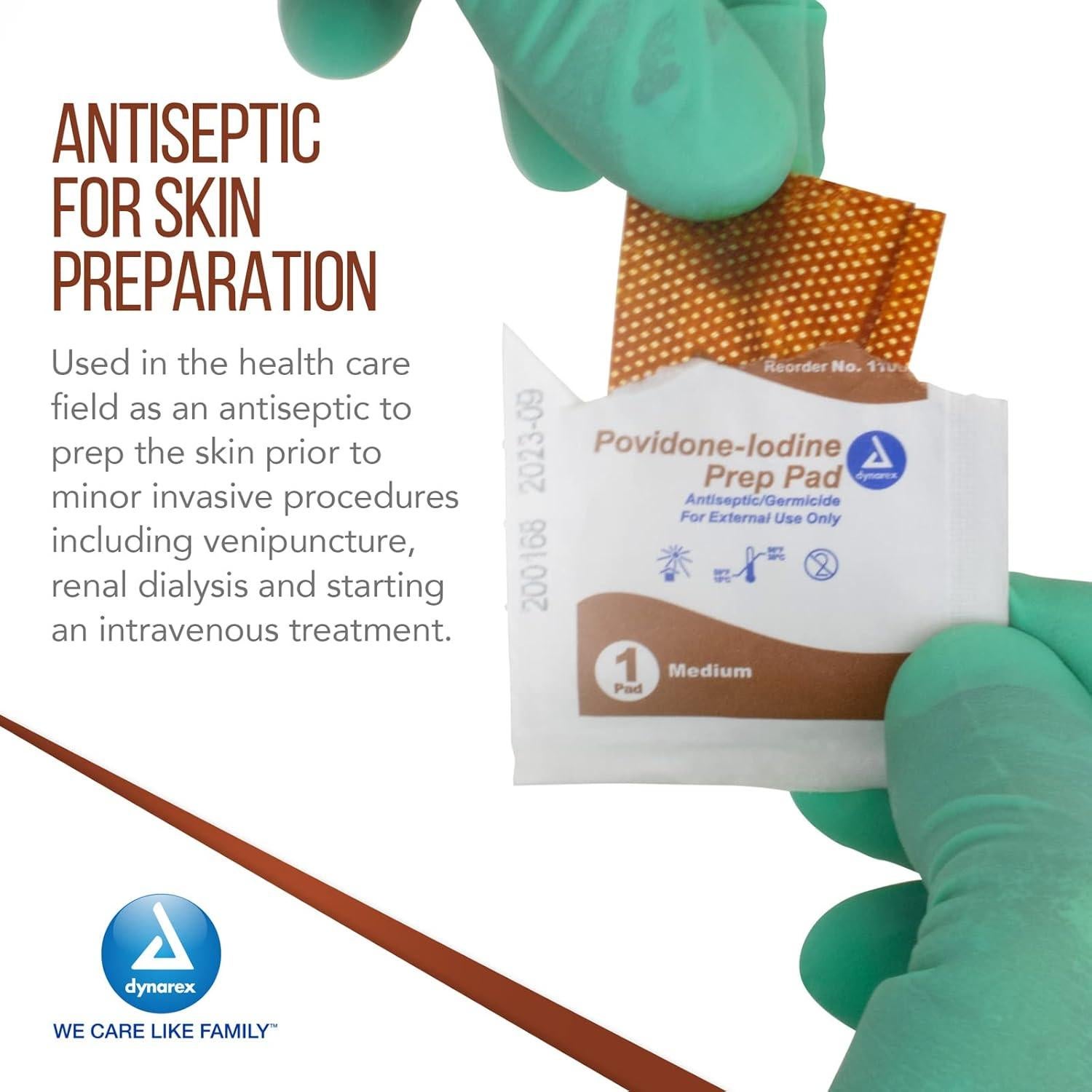 Toallitas Antiséticas Dynarex Povidona-Yodo 10% 100 Unidades y Sellos Adhesivos Sea Bond 30 Unidades