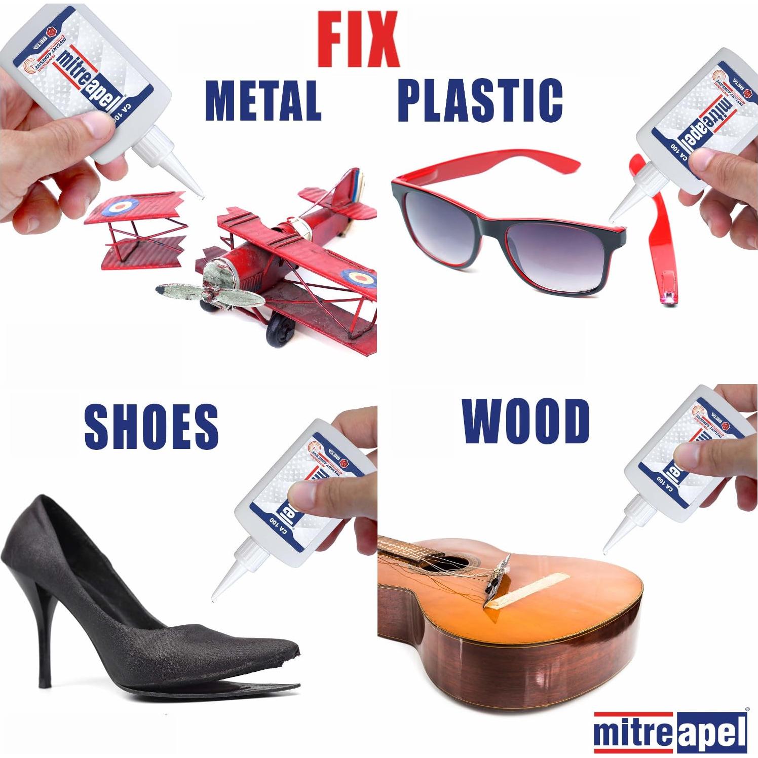 Pegamento CA Mitreapel 2 x 103.5 g + Spray Activador 2 x 400 ml
