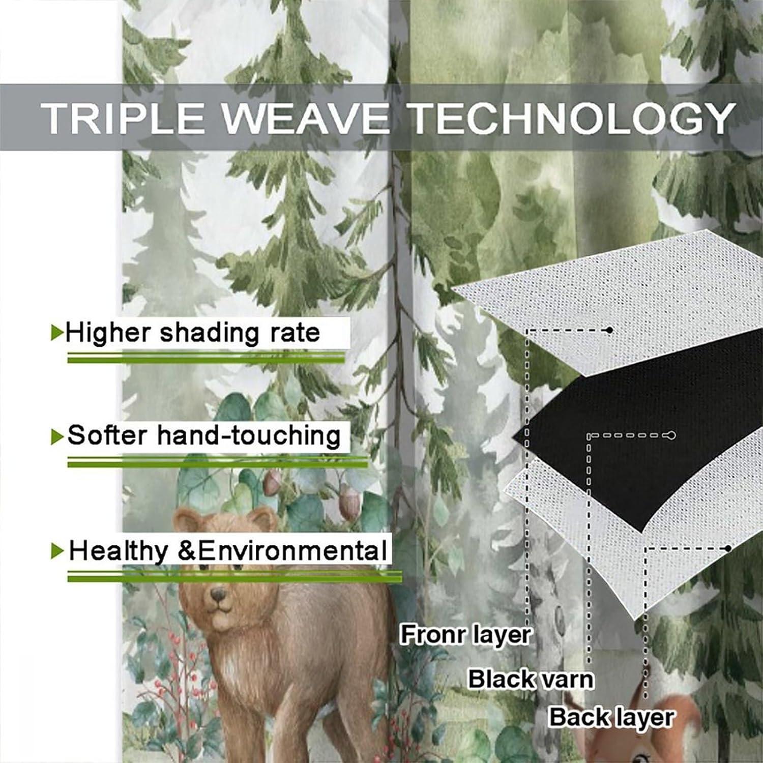 Cortinas Opacas Trelemek Animales del Bosque 66x213 cm